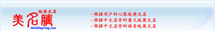 根據(jù)用戶的心愿起英文名；根據(jù)中文名字的意義起英文名；根據(jù)中文名字的讀音起英文名